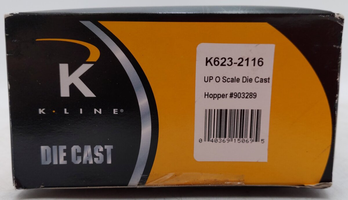 K-Line K623-2116 O Gauge Union Pacific 4-Bay Diecast Hopper #903289 EX/Box