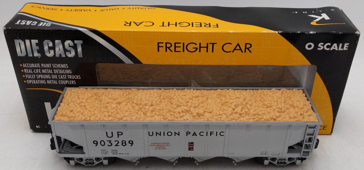 K-Line K623-2116 O Gauge Union Pacific 4-Bay Diecast Hopper #903289 EX/Box