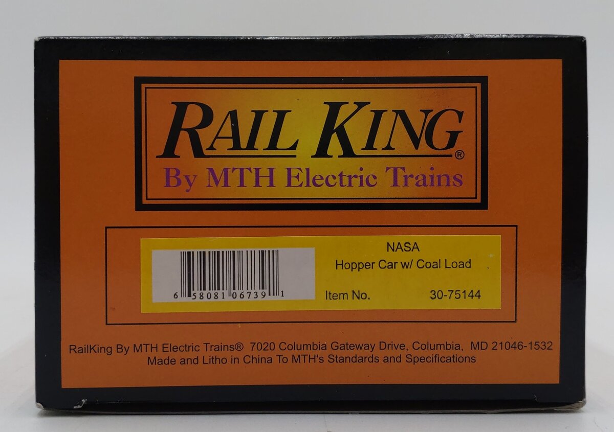 MTH 30-75144 NASA Hopper Car NLAX #869 W/ Coal Load EX/Box