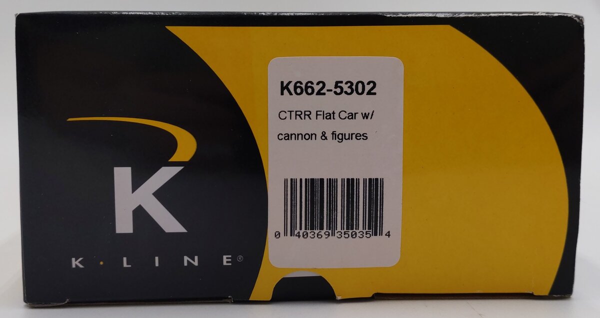 K-Line K662-5302  O Gauge Circus Transport Flatcar w/ Cannon & Figures LN/Box