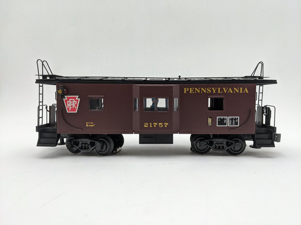 K-Line K612-1891 Pennsylvania Bay Window Caboose with Smoke VG