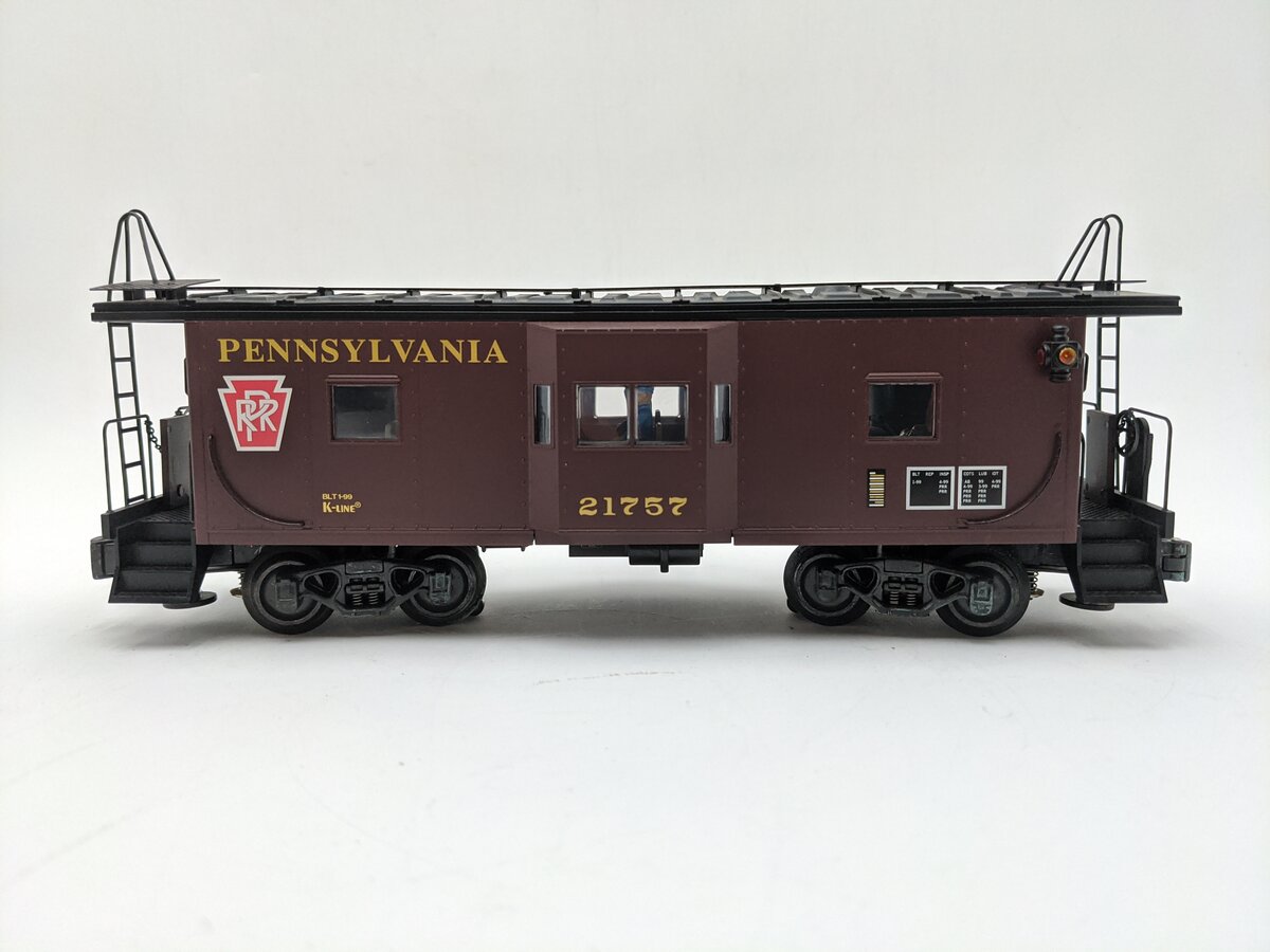 K-Line K612-1891 Pennsylvania Bay Window Caboose with Smoke VG