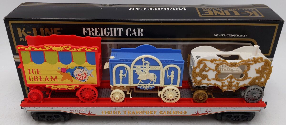 K-Line K691-5304 O Gauge Circus Wagon Transport Flatcar EX/Box