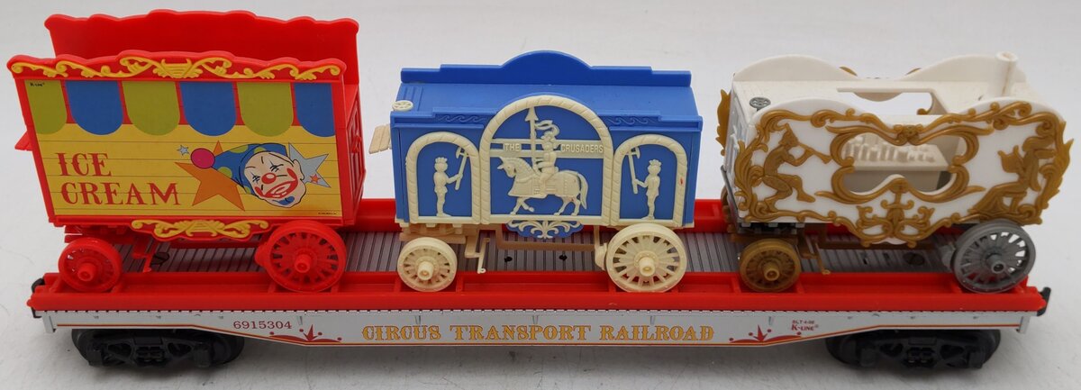 K-Line K691-5304 O Gauge Circus Wagon Transport Flatcar EX/Box