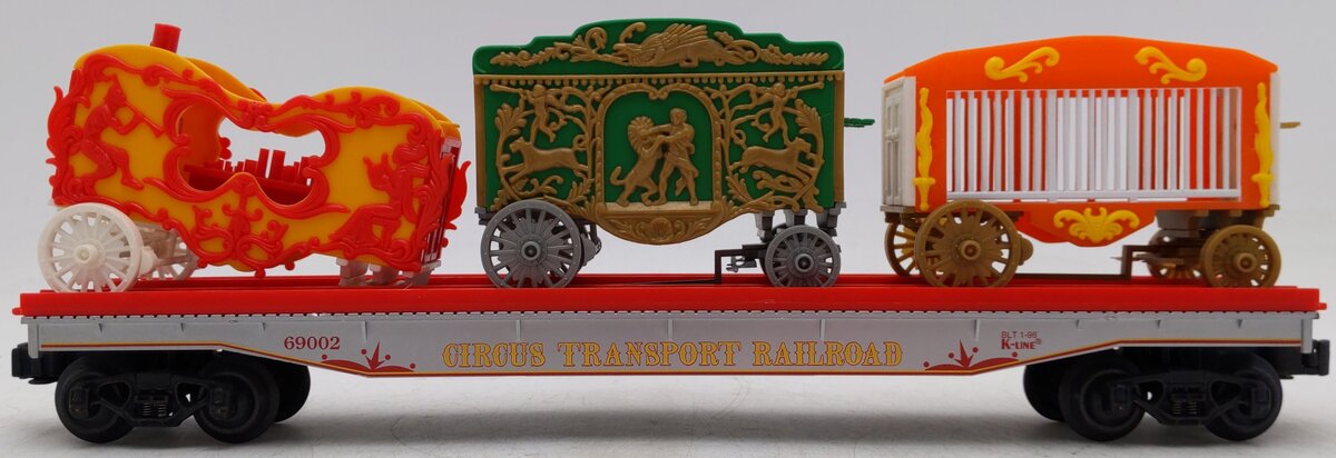 K-Line K-69002 O Gauge Circus Transport Railway Car w/ Wagons VG/Box