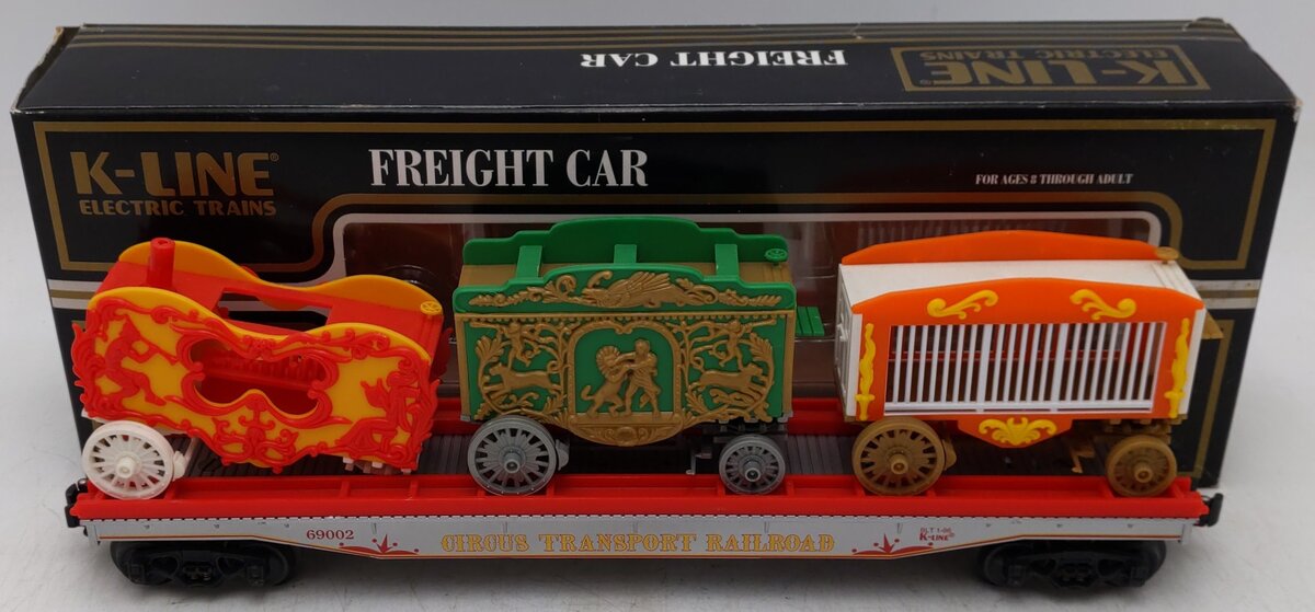 K-Line K-69002 O Gauge Circus Transport Railway Car w/ Wagons VG/Box
