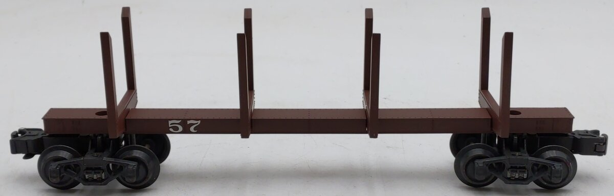 K-Line K663-8019 O Gauge Diecast Skeleton Log Car w/ Logs & Stakes #57 EX/Box