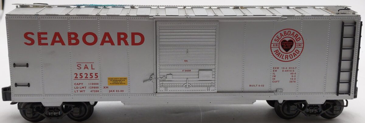 K-Line K751-1951 O Gauge Seaboard Diecast Box Car #25255 VG/Box
