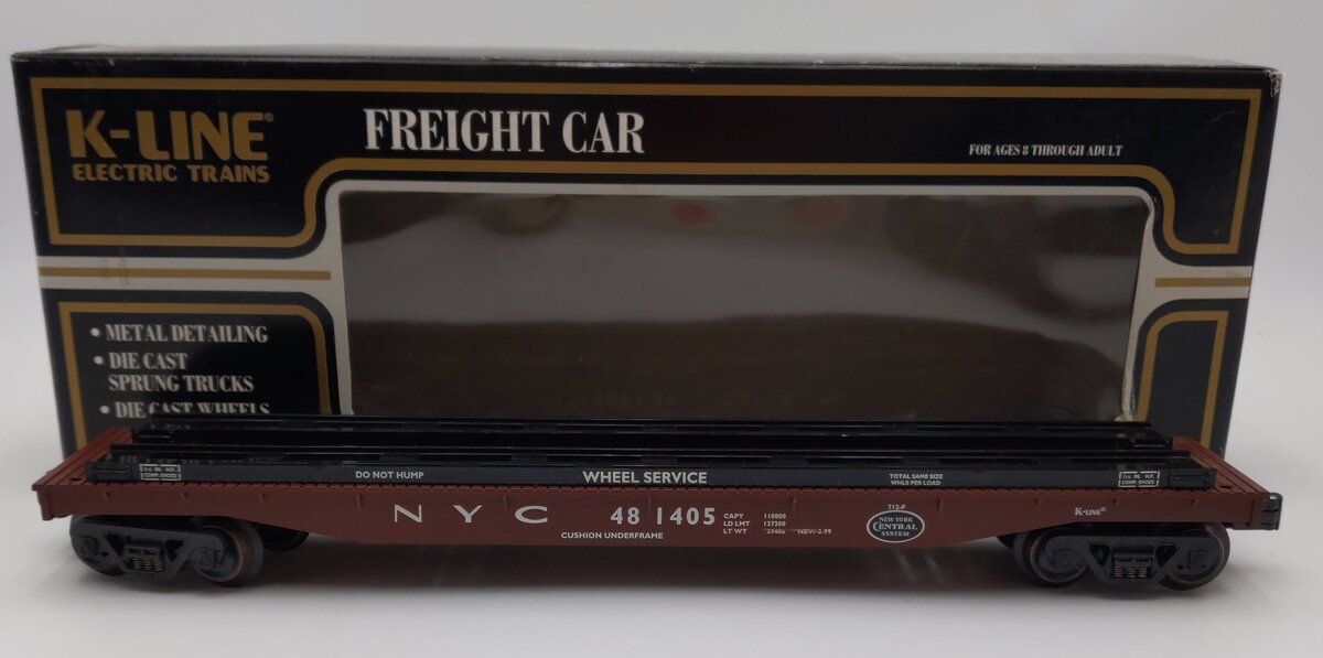 K-Line K691-1751 O Gauge New York Central Flat #481405 EX/Box