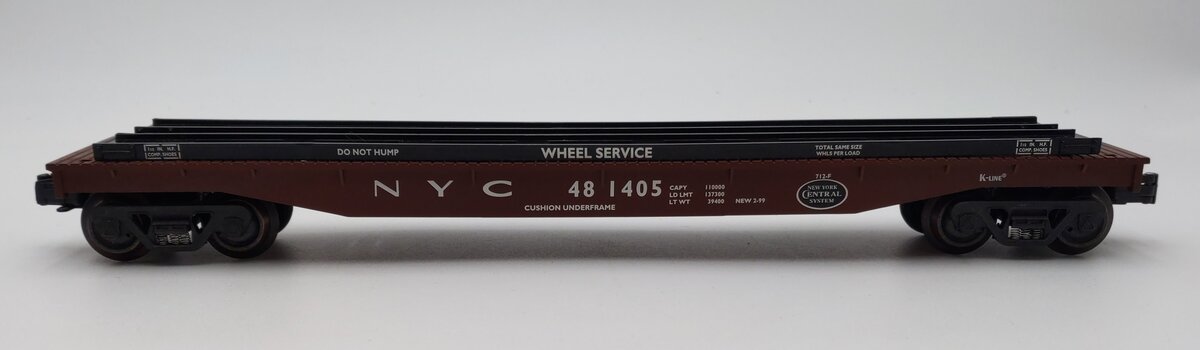 K-Line K691-1751 O Gauge New York Central Flat #481405 EX/Box
