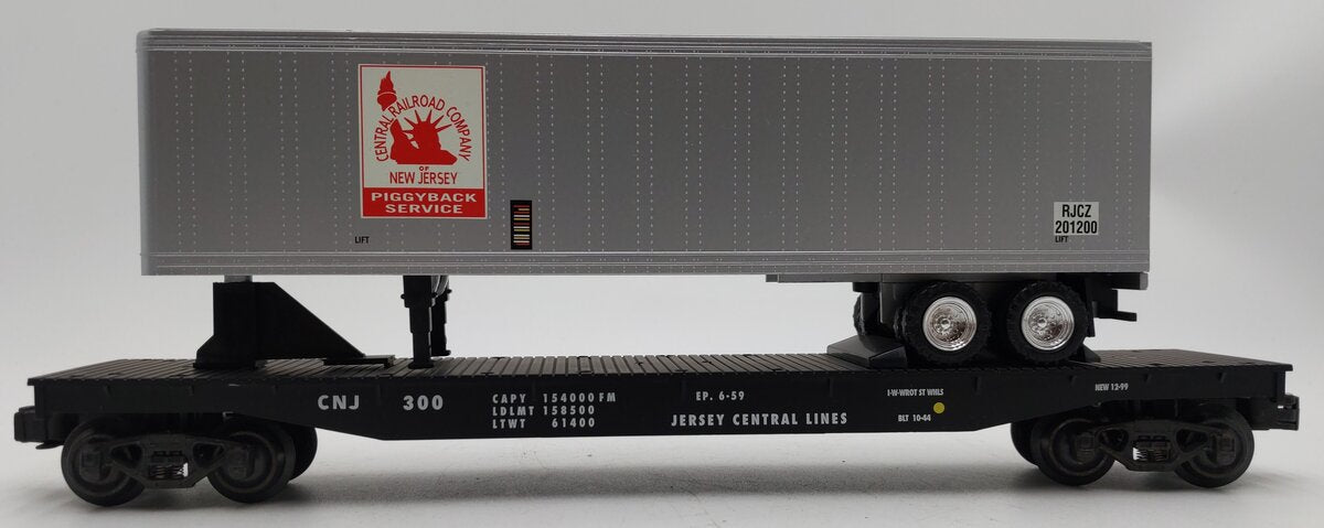 K-Line K691-1231 O Gauge Central New Jersey Flatcar w/Trailer LN/Box