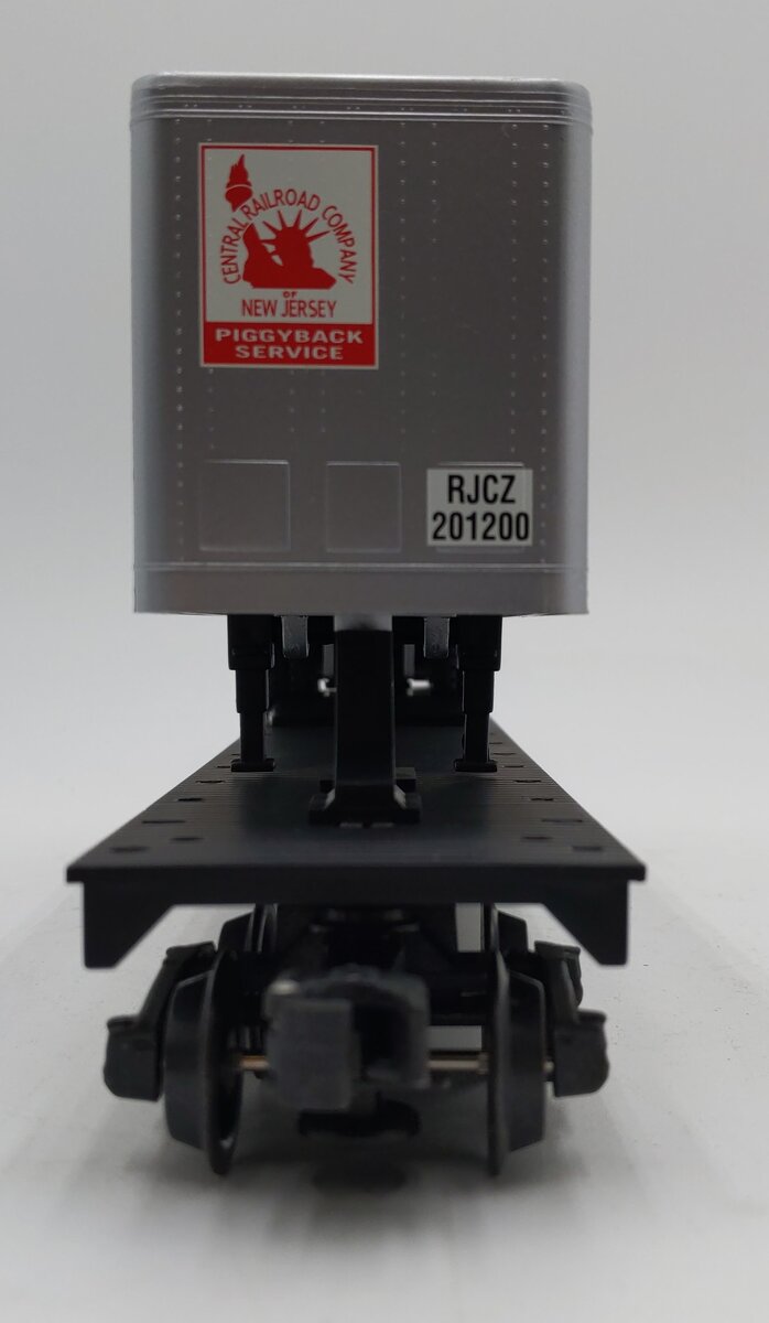 K-Line K691-1231 O Gauge Central New Jersey Flatcar w/Trailer LN/Box