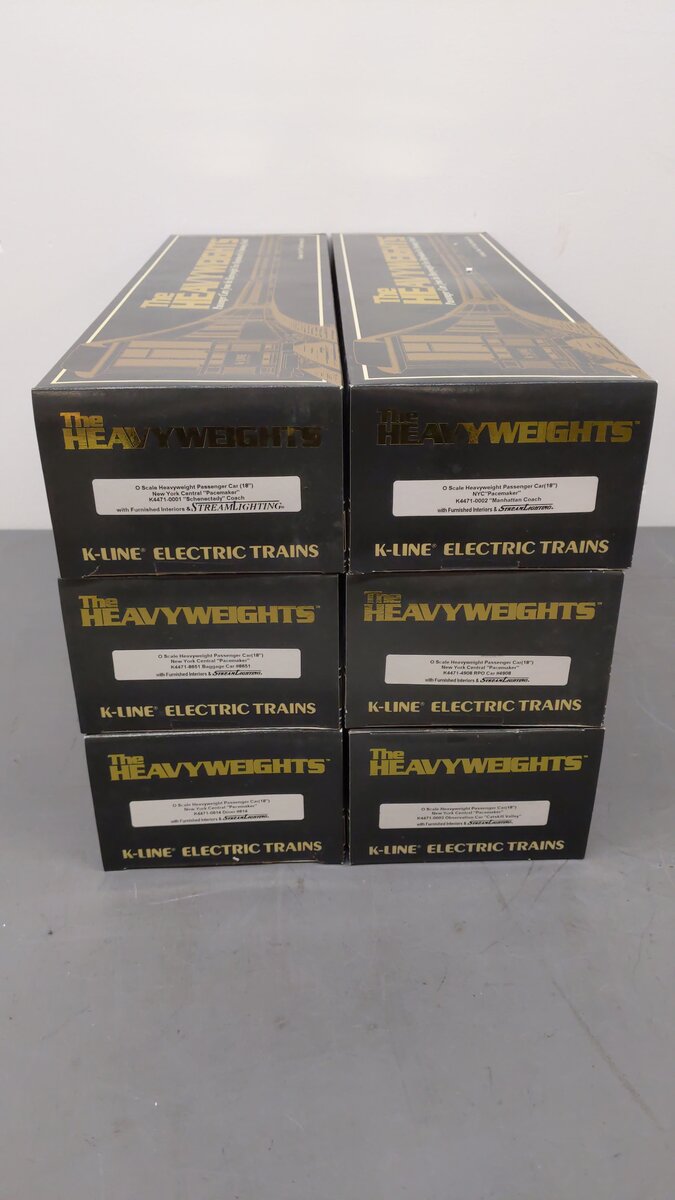 K-Line K4471B O NYC "Pacemaker" 18" Heavyweight Passenger Cars (Set of 6) EX/Box