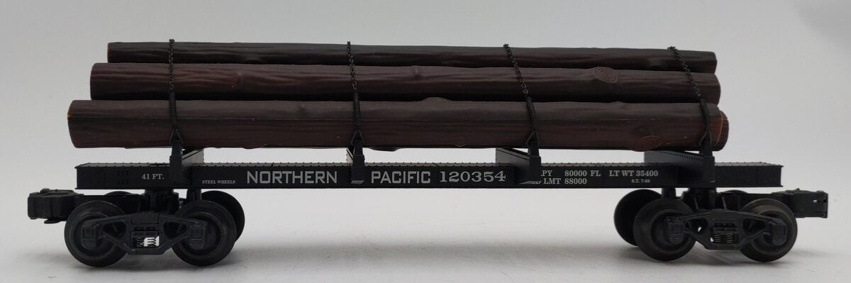 K-Line K663-1851 NP Diecast Skeleton Log Car w/6 Logs LN/Box