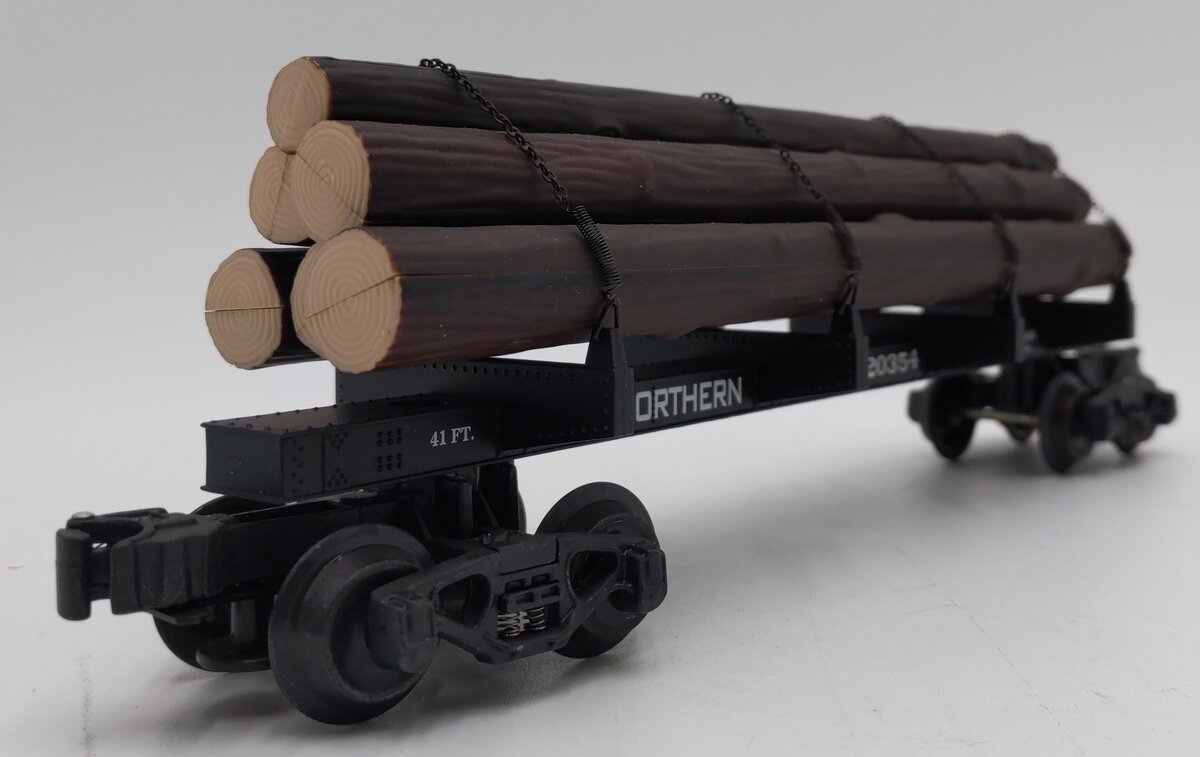 K-Line K663-1851 NP Diecast Skeleton Log Car w/6 Logs LN/Box