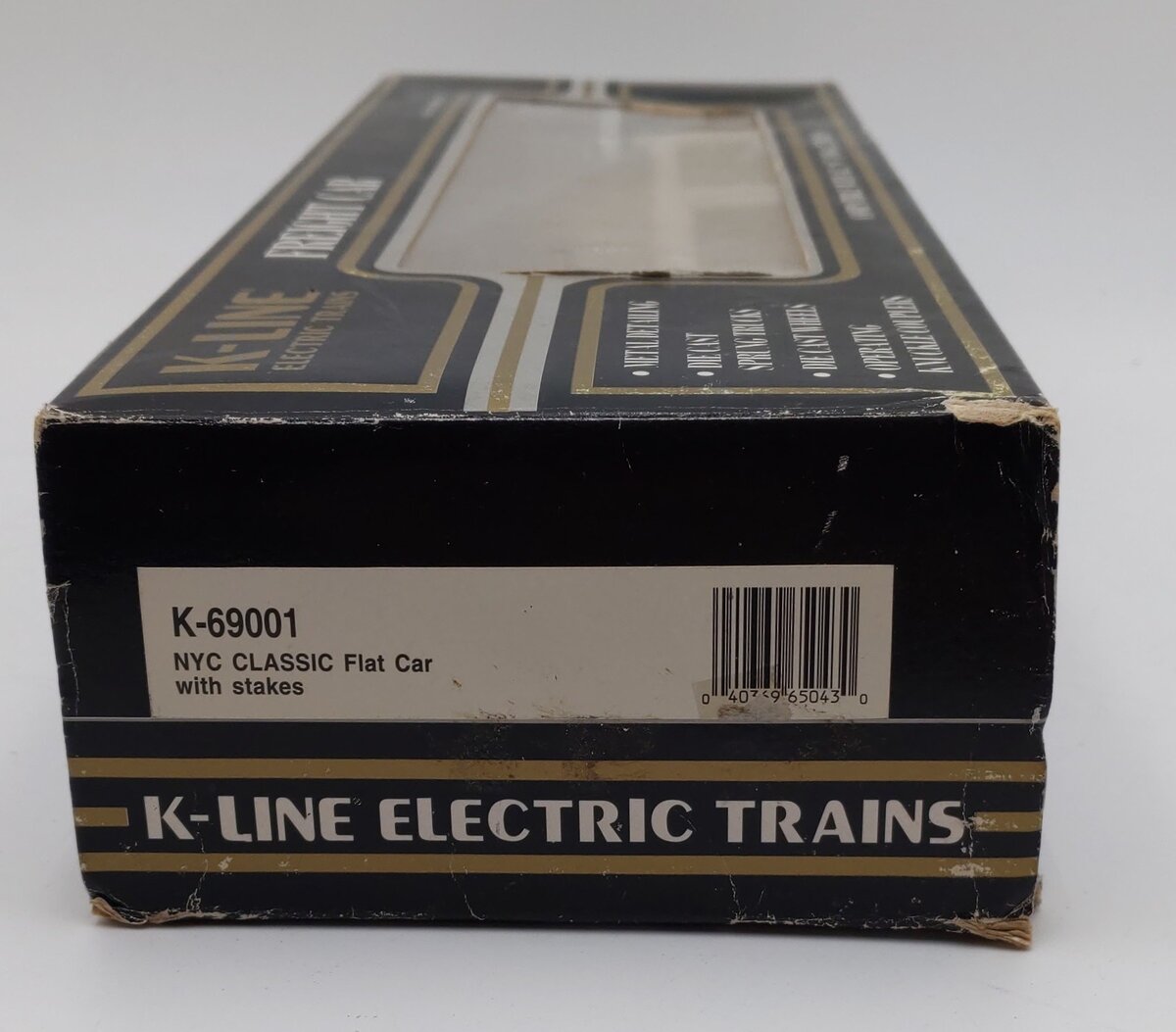 K-Line K69001 O Gauge New York Central Classic Flat Car with Stakes EX/Box