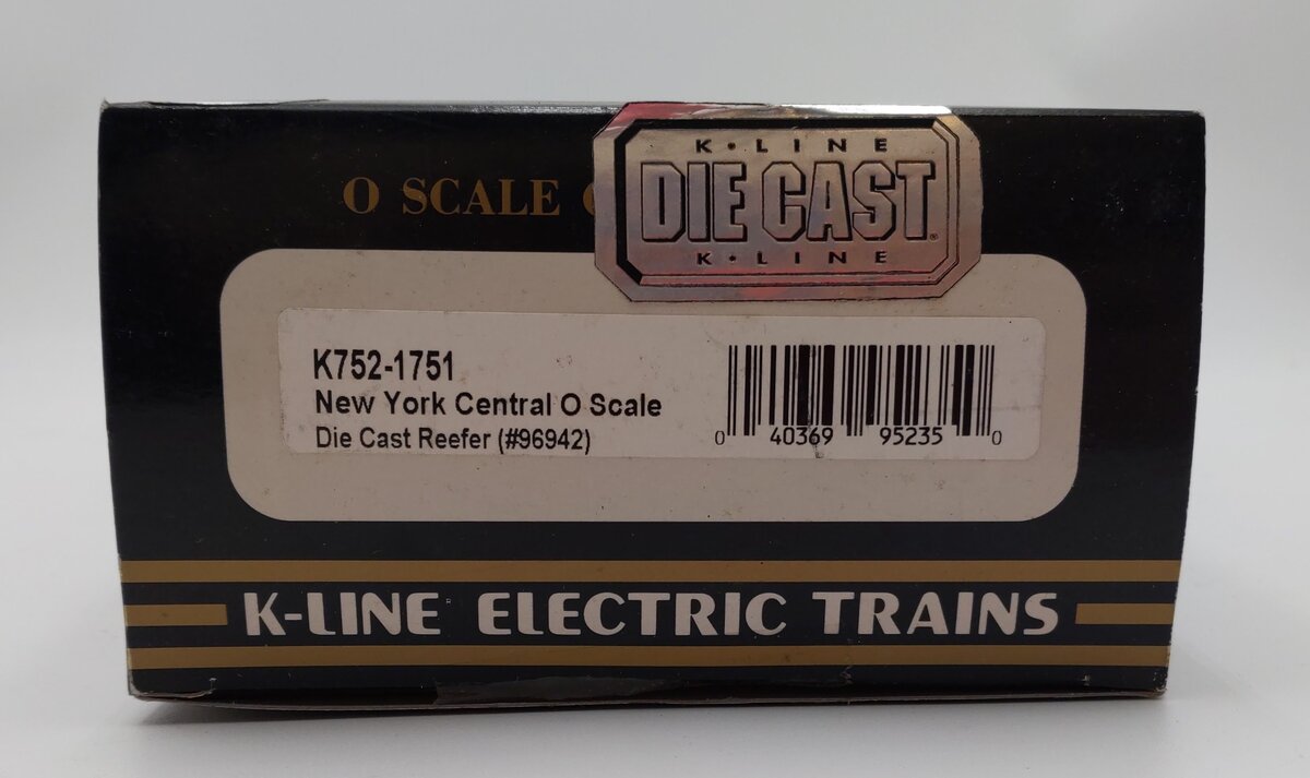 K-Line K752-1751 O Gauge New York Central Diecast Reefer LN/Box