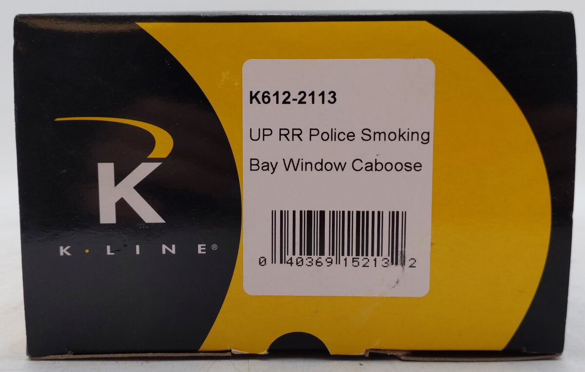 K-Line K612-2113 O Gauge Union Pacific Police Smoking Bay Window Caboose #4709 EX/Box
