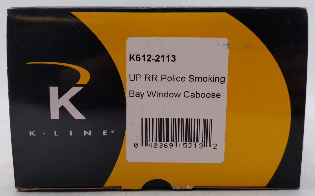 K-Line K612-2113 O Gauge Union Pacific Police Smoking Bay Window Caboose #4709 EX/Box