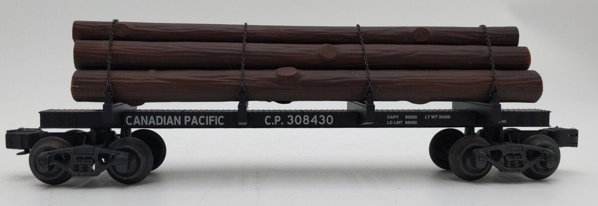 K-Line K663-1212 Canadian Pacific Skeleton Car w/Logs #308430 LN/Box