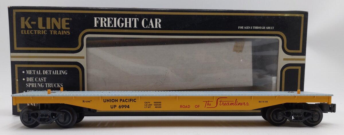 K-Line K-6994 O Gauge Union Pacific Classic Flat Car EX/Box
