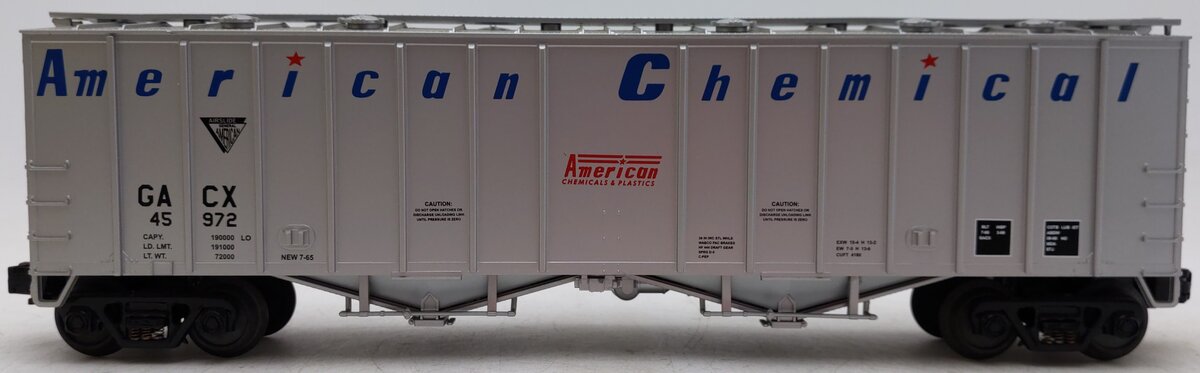 MTH 30-7586 O Gauge American Chemical Airslide Hopper Car #45972 VG/Box