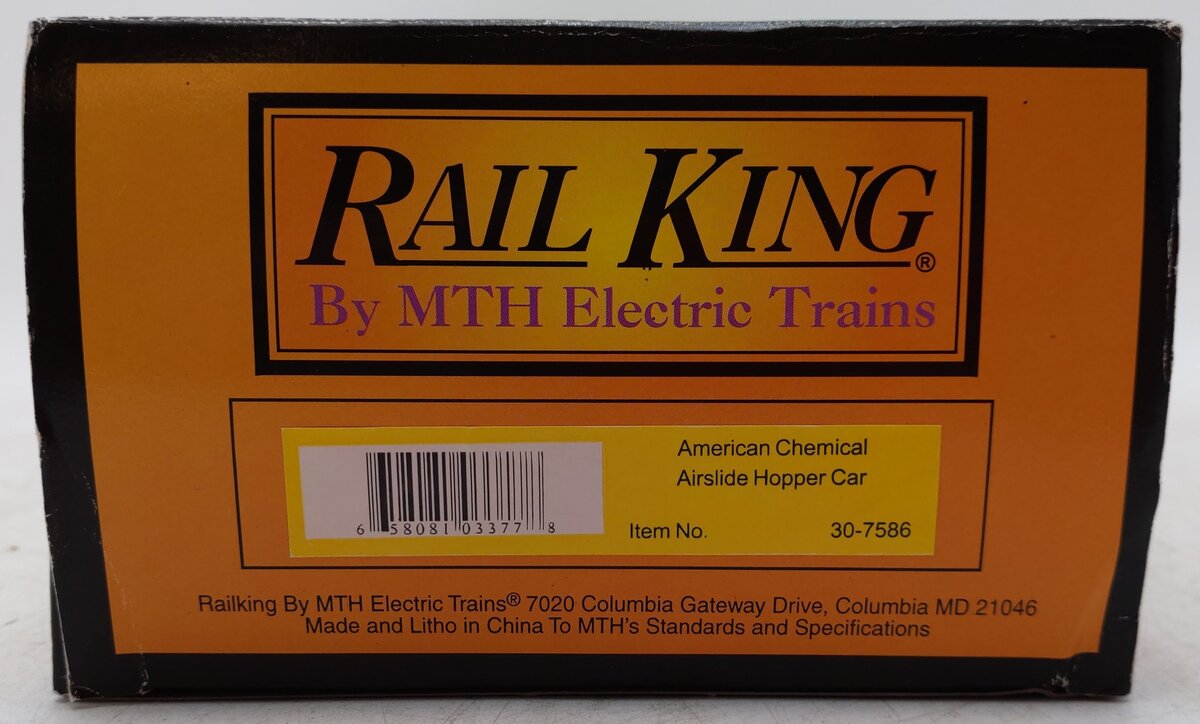 MTH 30-7586 O Gauge American Chemical Airslide Hopper Car #45972 VG/Box