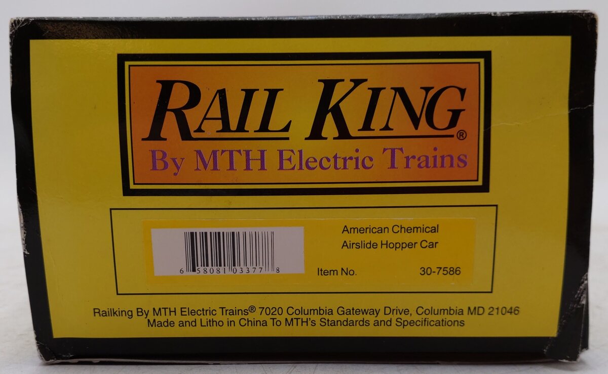 MTH 30-7586 O Gauge American Chemical Airslide Hopper Car #45972 VG/Box