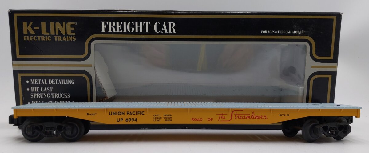 K-Line K-6994 O Gauge Union Pacific Classic Flat Car EX/Box