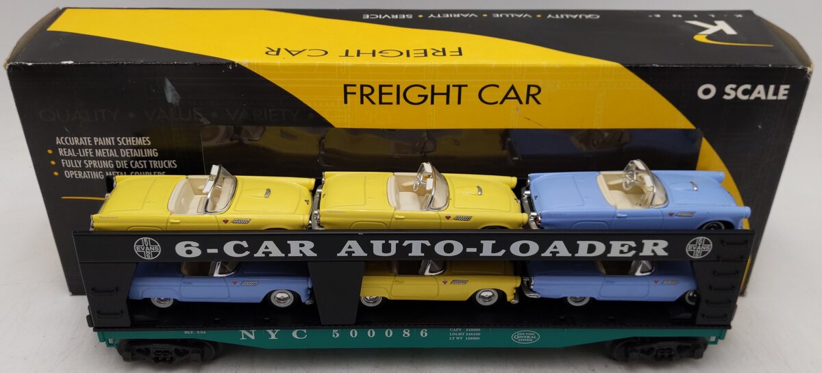 K-Line K694-1752 O Gauge New York Central Classic Evans Auto Loader EX/Box