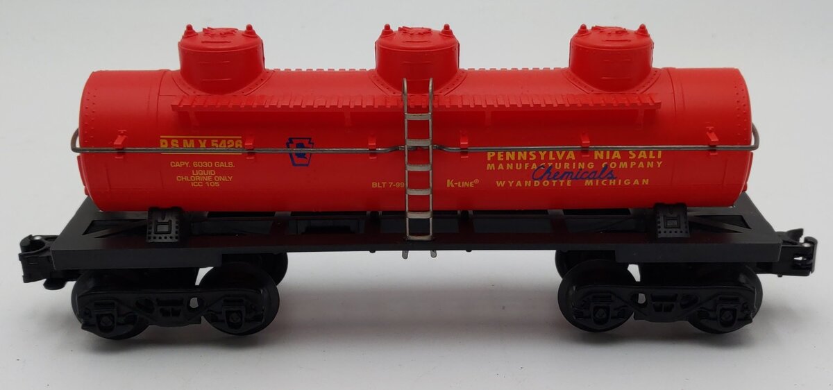 K-Line K5426 O Gauge Pennsylvania Salt Co. Triple Dome Tank Car LN/Box