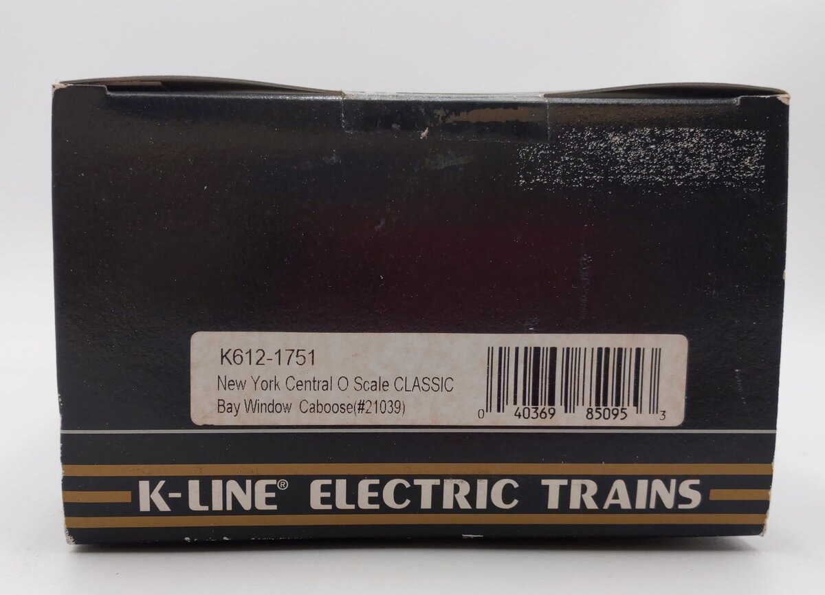 K-Line K612-1751 O Gauge New York Central Scale Bay Window Caboose #21039 EX/Box