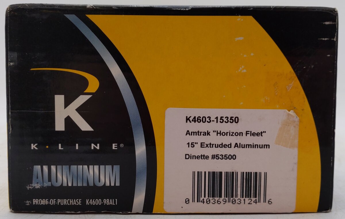 K-Line K4603-15350 O Amtrak 15" Aluminum Diner Car #53500 EX/Box