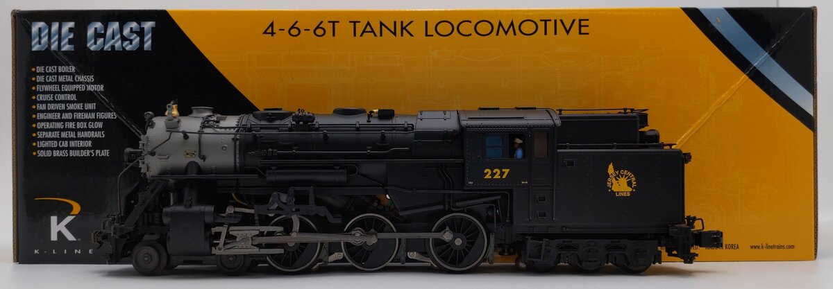 K-Line K3419-0227CC O Central New Jersey 4-6-6T Tank Engine #227 EX/Box
