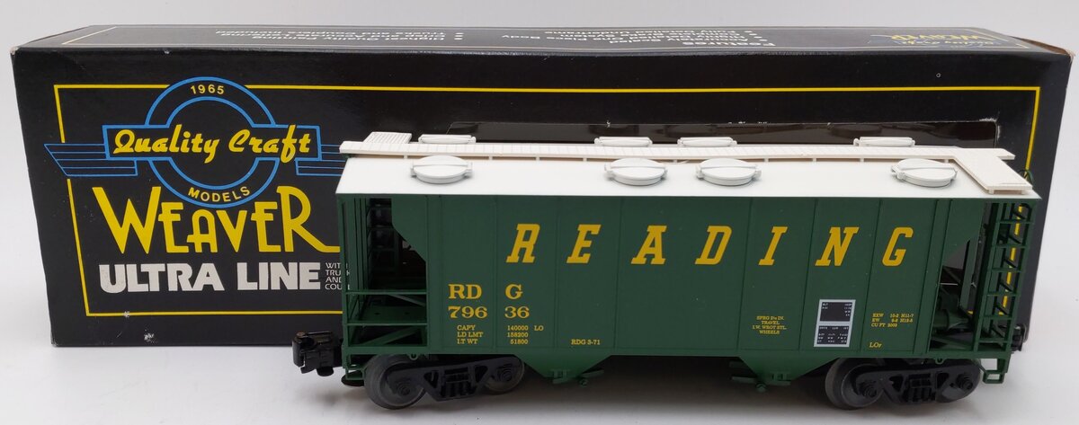Weaver 79636 O Gauge Reading PS-2 Green Hopper w/White Top EX/Box