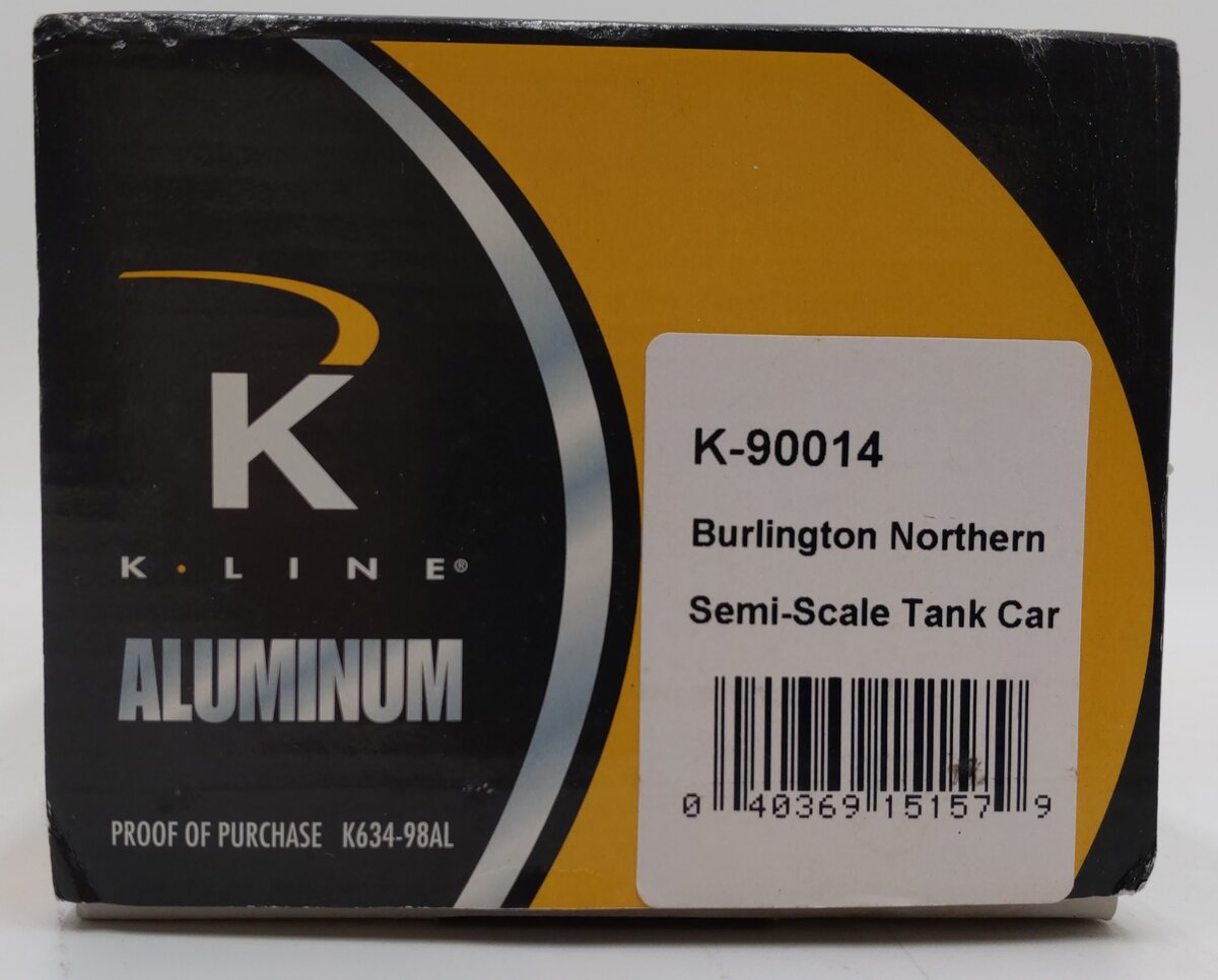 K-Line K-90014 O Semi-Scale Burlington Northern Unibody Single Dome Tank #875046 LN/Box