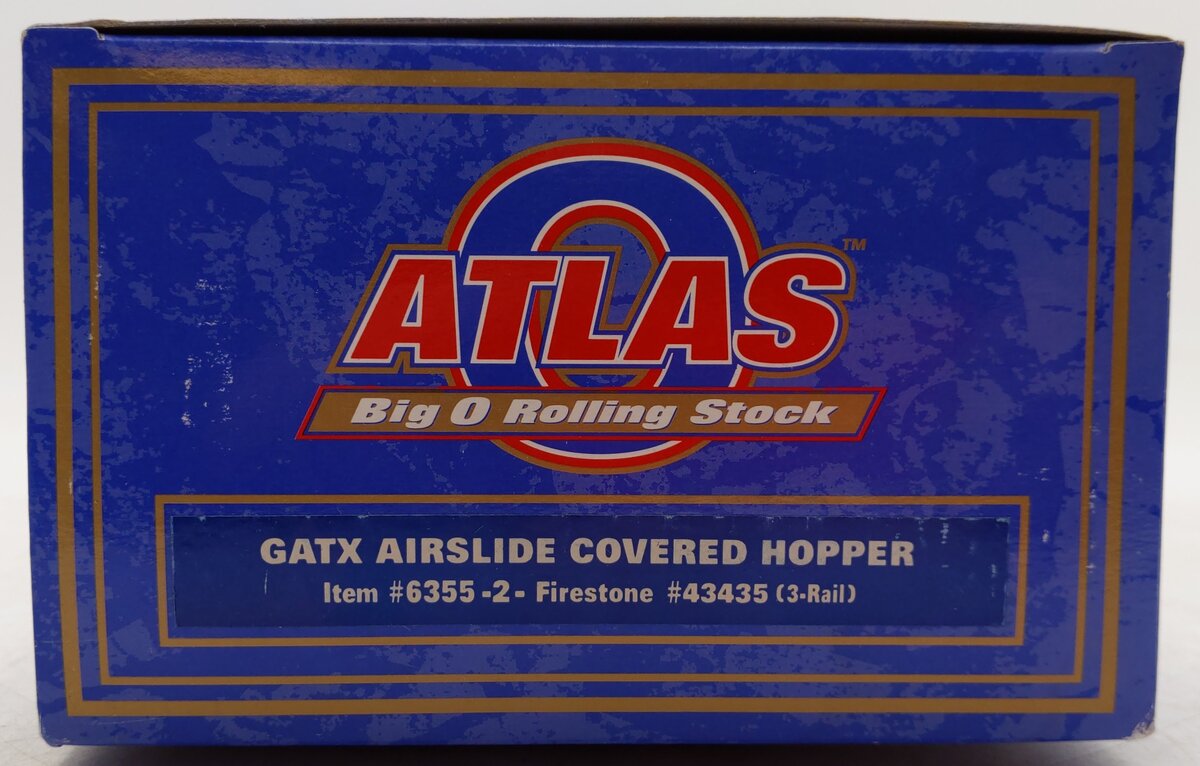 Atlas 6355-2 O Gauge Firestone GATX Covered Hopper #43435 -3 Rail EX/Box