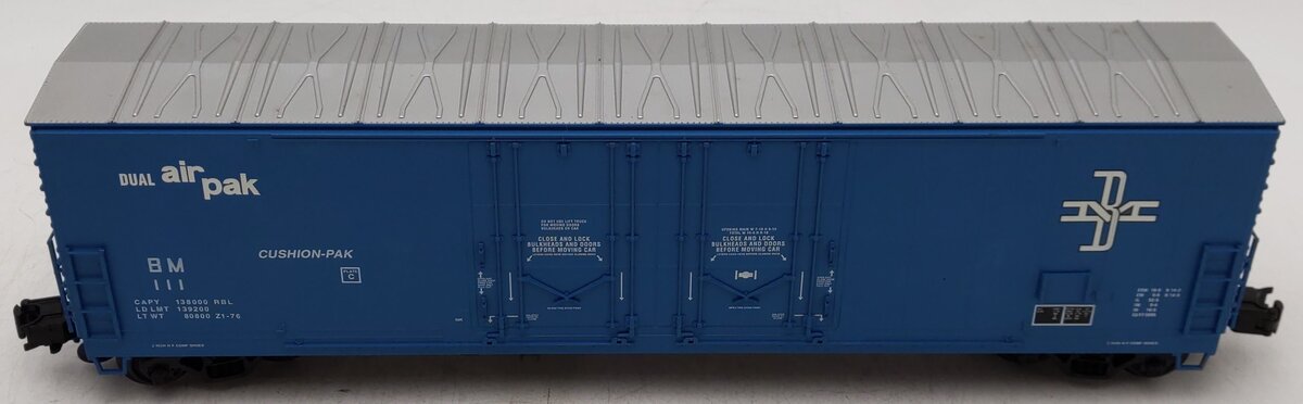 Atlas 6501-2 O Gauge Boston & Maine 53' Double Plug Door Boxcar #111 (3 Rail) EX/Box