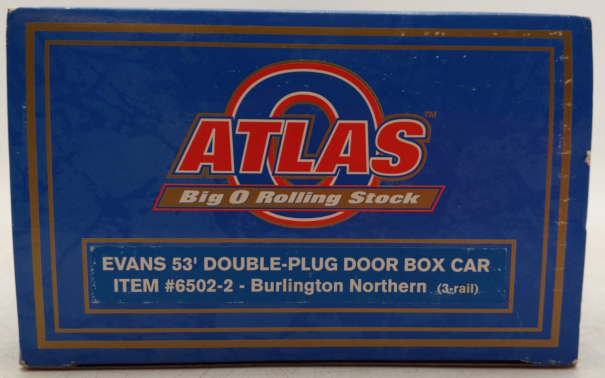 Atlas 6502-2 O Gauge Burlington Northern Boxcar #750018 - 3 Rail VG/Box
