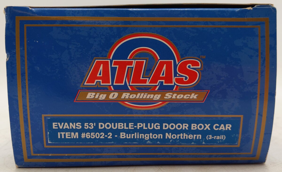 Atlas 6502-2 O Gauge Burlington Northern Boxcar #750018 - 3 Rail VG/Box