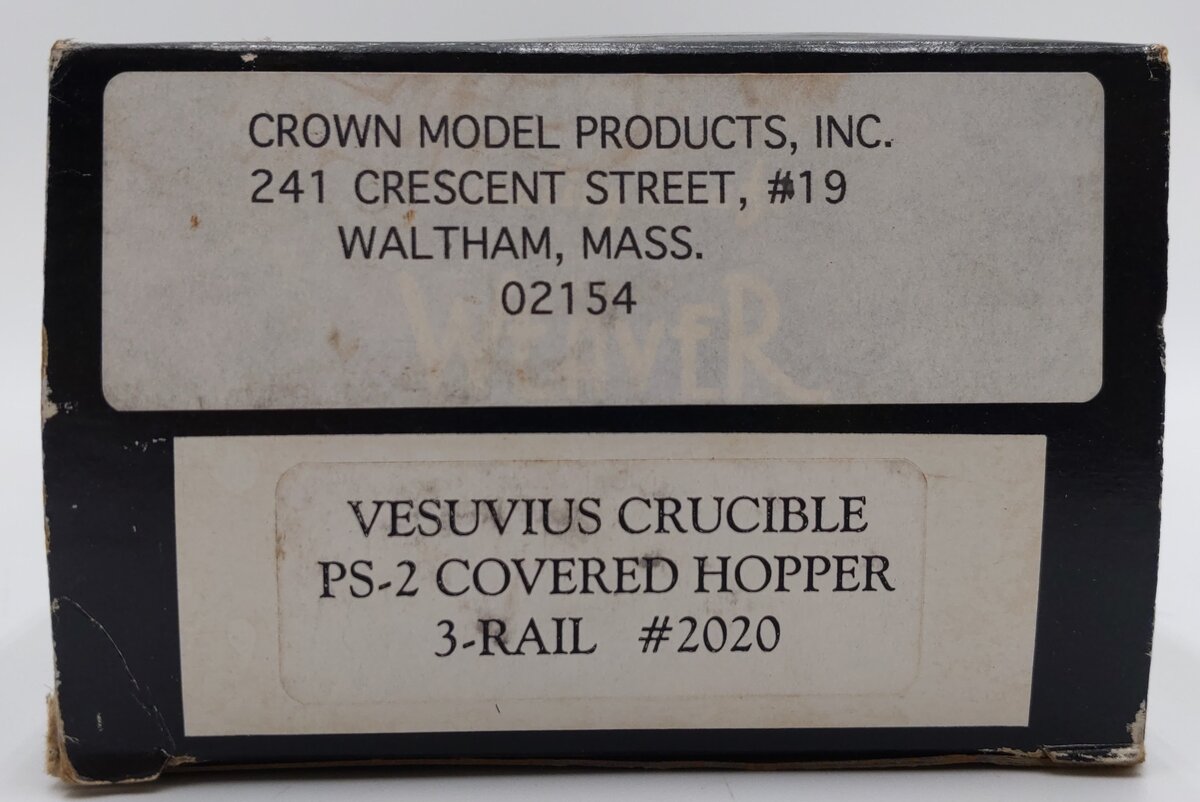 Weaver 2020 O Gauge Vesuvius Crucible PS-2 Covered Hopper EX/Box