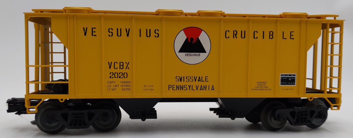 Weaver 2020 O Gauge Vesuvius Crucible PS-2 Covered Hopper EX/Box