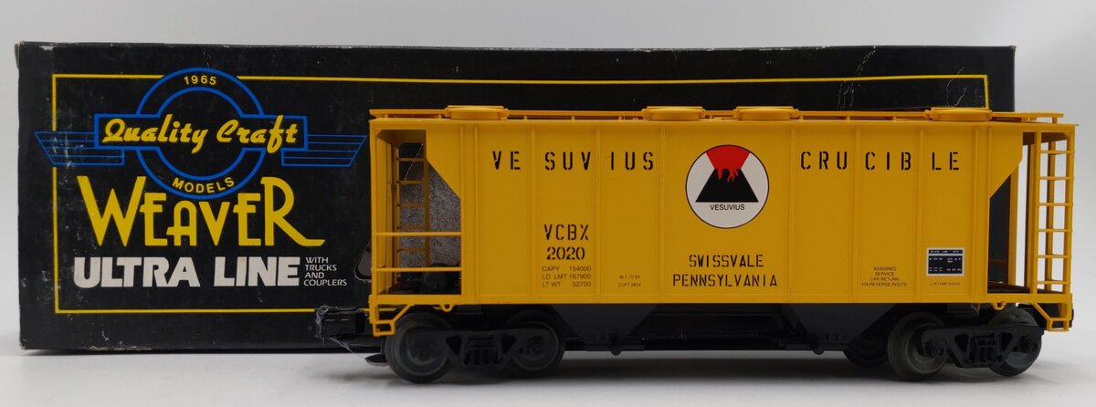 Weaver 2020 O Gauge Vesuvius Crucible PS-2 Covered Hopper EX/Box