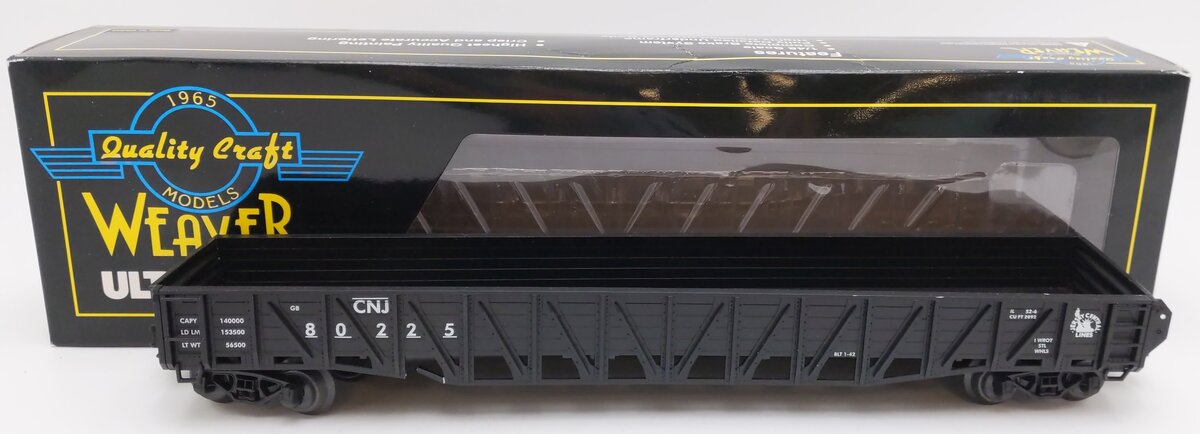 Weaver U17007L O Gauge Central of New Jersey Wartime Gondola (3-Rail) #80225 VG/Box