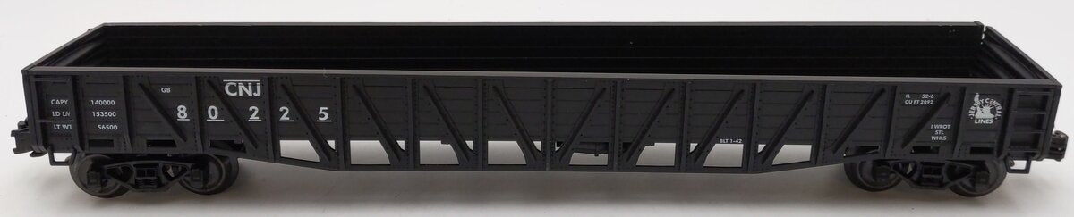 Weaver U17007L O Gauge Central of New Jersey Wartime Gondola (3-Rail) #80225 VG/Box