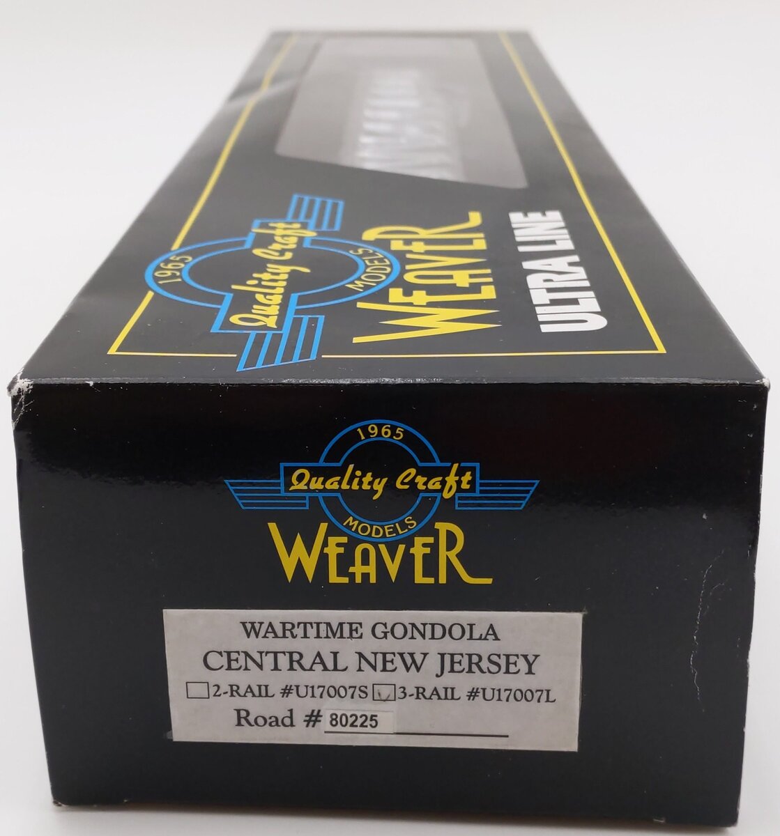 Weaver U17007L O Gauge Central of New Jersey Wartime Gondola (3-Rail) #80225 VG/Box