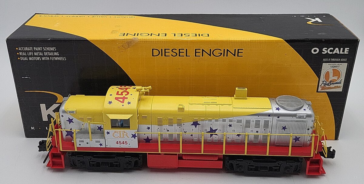 K-Line K2416-4545 O CTR RS-3 Diesel Locomotive W/Railsounds & TMCC #4545 EX/Box