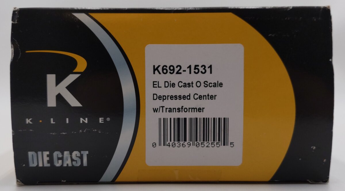 K-Line K692-1531 O EL Diecast DC Flatcar #7283 w/Westinghouse Transformer EX/Box