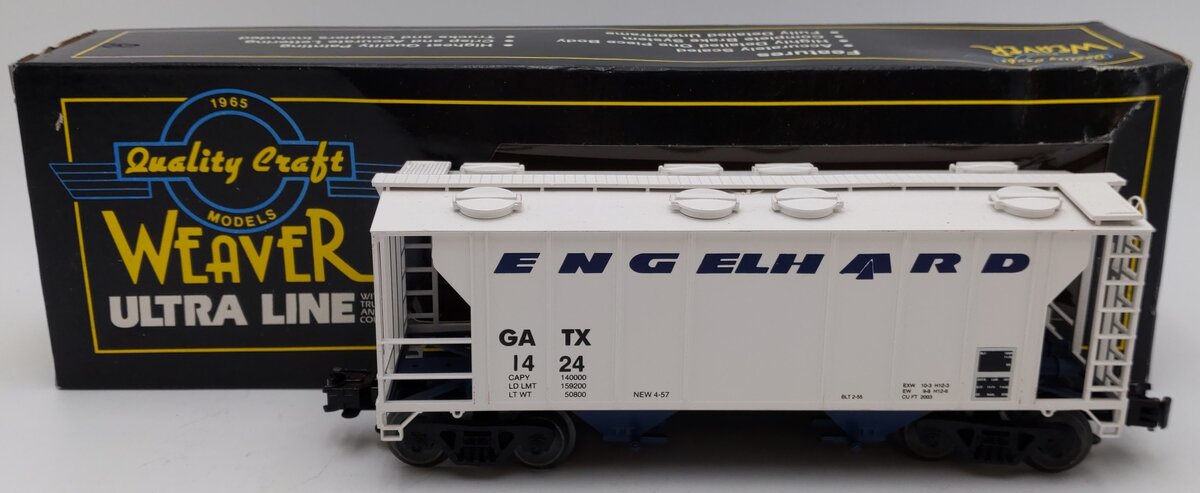 Weaver O Gauge Engelhard Covered Hopper #1424 (3-Rail) EX/Box