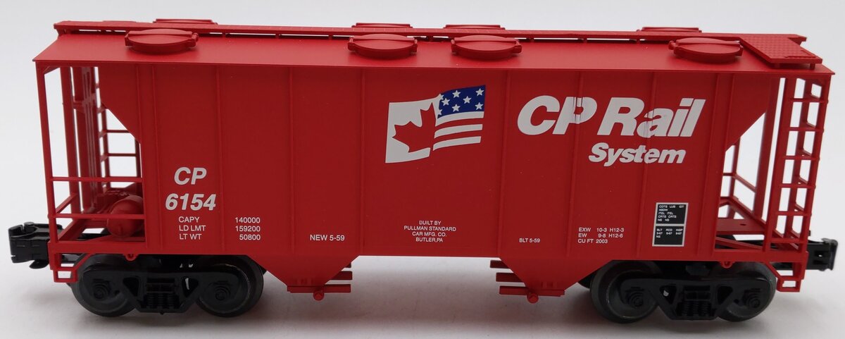 Weaver 6154 O Gauge CP Rail PS-2 Covered Hopper [3Rail] EX/Box